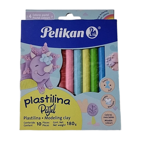 Plastilina Pelikan Jumbo x 10 Colores - polipapel