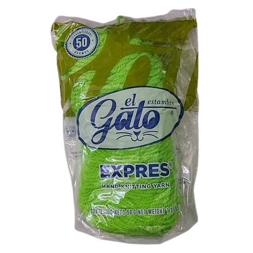 Madeja de Estambre del gato express 4493V Verde Brillante - Bluendig