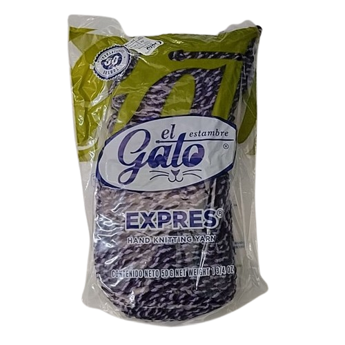 Madeja de Estambre del gato express 44T49A Tricolor Morado - Bluendig