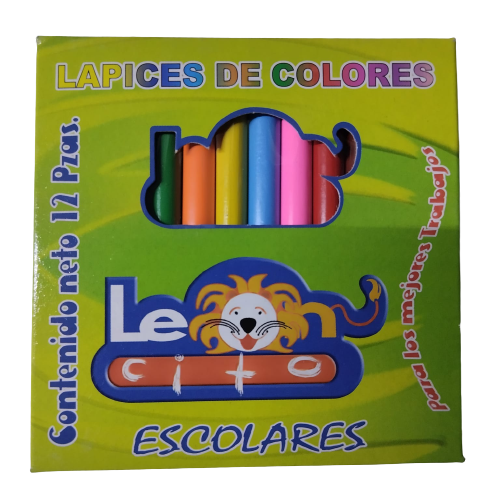 Colores leoncito cortos con 12 piezas