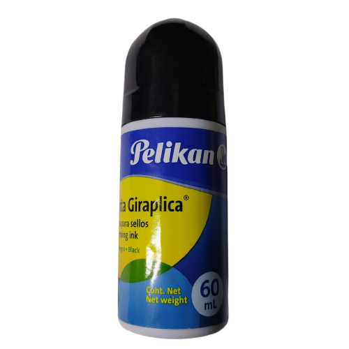 Tinta para sello pelikan negra en roll on 60 ml en linea papeleria pa 50