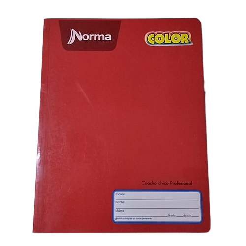 Cuaderno profesional norma 100 hojas cosido cuadro de 5 milimetros