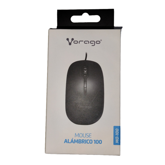 Mouse Vorago negro óptico alambrico MO-100