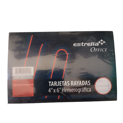 Tarjetas rayadas hemerograficas marca estrella - Bluendig