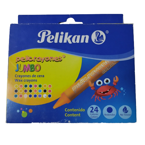 Crayones escolares Pelikan jumbo redondos con 24 piezas - Bluendig