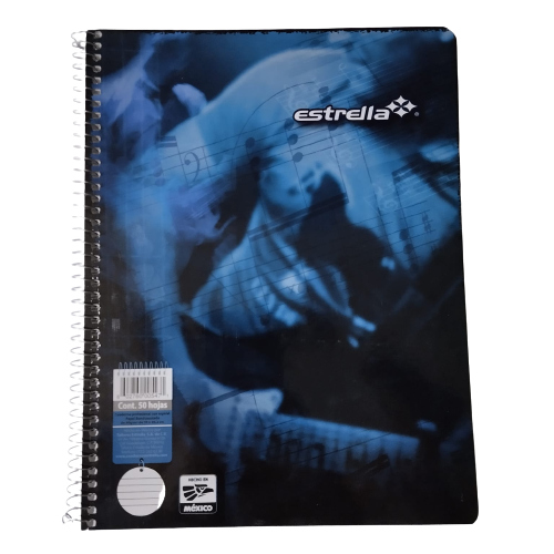 Cuaderno profesional con espiral pautado 50 hojas marca estrella