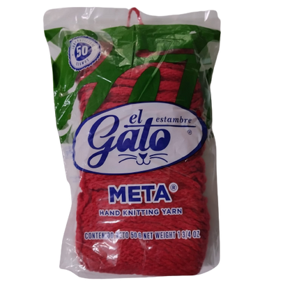 Madeja de Estambre del gato meta 4641E Rojo Granate