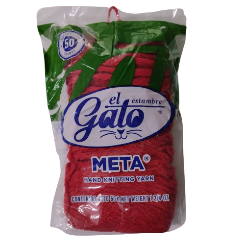 Madeja de Estambre del gato meta 4641E Rojo Granate