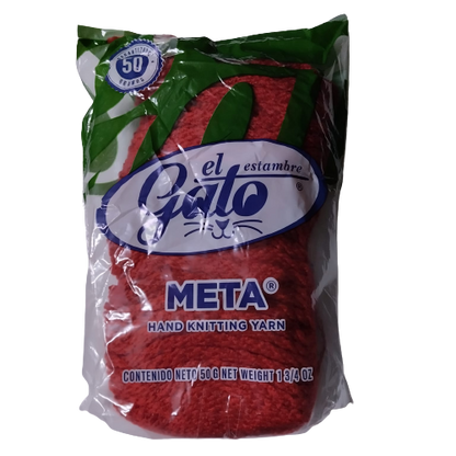 Madeja de Estambre del gato meta 4642C Rojo Vivo