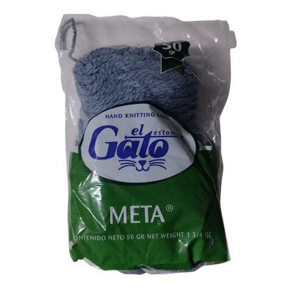 Madeja de Estambre del gato meta 4677D Azul Grisaceo