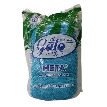 Madeja de Estambre del gato meta 4674D Azul Pavo