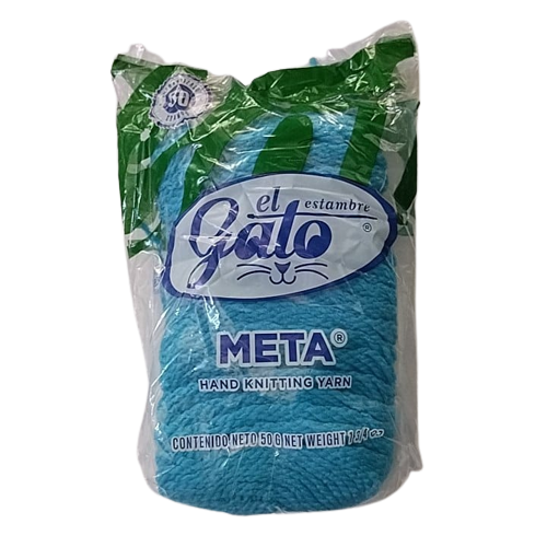 Madeja de Estambre del gato meta 4674D Azul Pavo