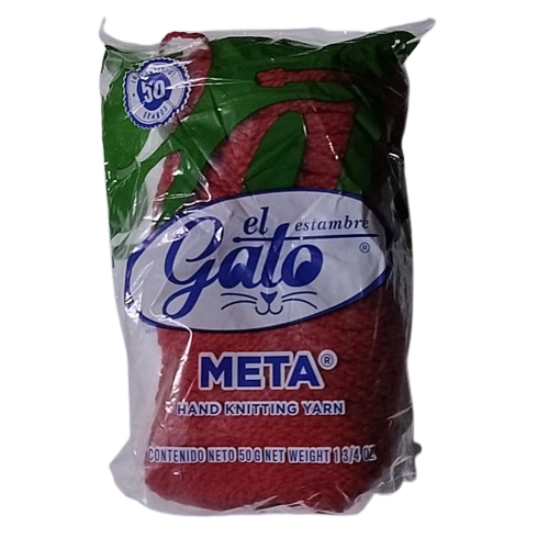 Madeja de Estambre del gato meta 4642J Rojo Escolar