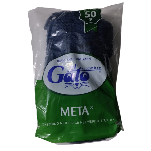 Madeja de Estambre del gato meta 4677C Azul Oscuro