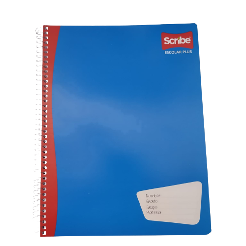 Libreta Espiral de 100 Hojas Profesional de doble raya Escolar Plus Scribe - Bluendig