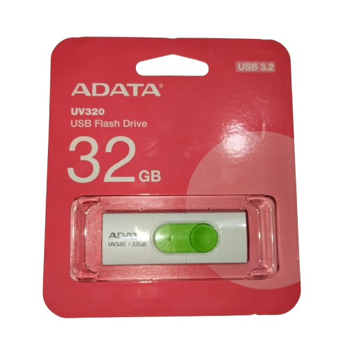 Memoria flash adata UV320 32GB  USB 3.2 Blanco/Verde AUV320-32G-RWHGN