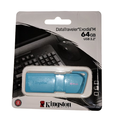 Memoria flash kingston 64GB USB3.2  Azul Turqueza  (KC--U2L64-7LB)